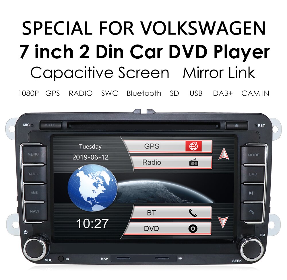 2 Din ڵ Ƽ̵ ÷̾ ڵ  GPS VW G..